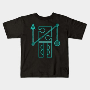 Pictish Rectangular Motif and Z Rod Kids T-Shirt